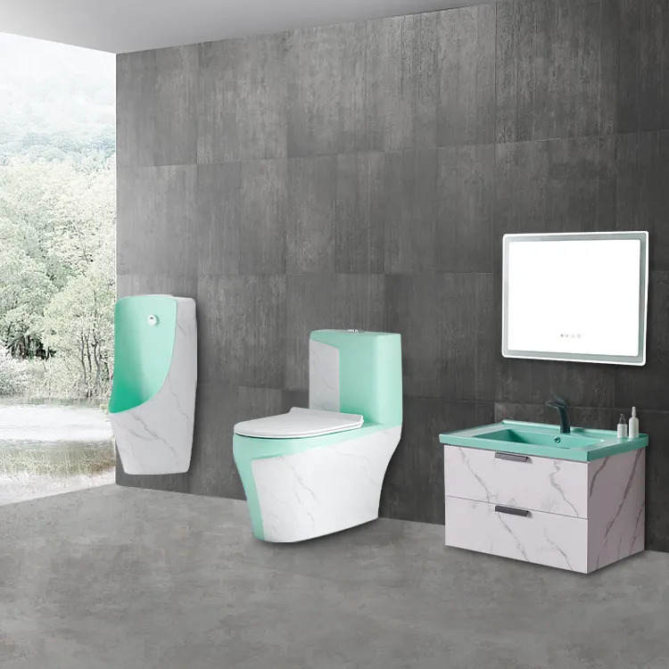 Luxury Sanitary Ware Wall Hung Basin urinal One Piece Wc Ceramic Bathroom Wc Toilet Set