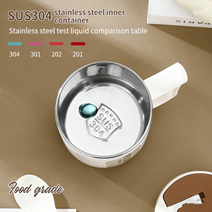 แก้วสแตนเลส 304 สำหรับสำนักงาน ใส่กาแฟ น้ำ ชา พร้อมฝาและหูจับ - Product Image 3