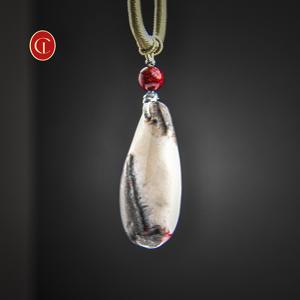 Натуральный Красный Киноварный Камень, Кристалл, Кулон-Ожерелье, Необработанный, Целебный Камень, Амулет Защиты, Подарок, Унисекс, На Шнурке, Модный - Product Image 5