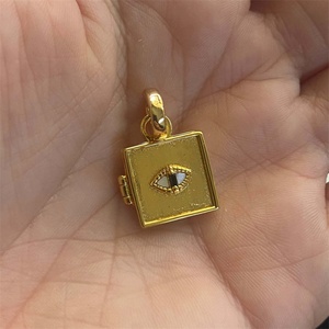 สร้อยคอจี้รูปตาแบบล็อคสี่เหลี่ยมขายส่งสำหรับผู้หญิง - Product Image 2