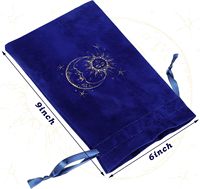 Pochette à cordon en microfibre douce, faite à la main, recyclable, pour le rangement des cartes de tarot, des cartes d'oracle, des pierres de divination et des cristaux