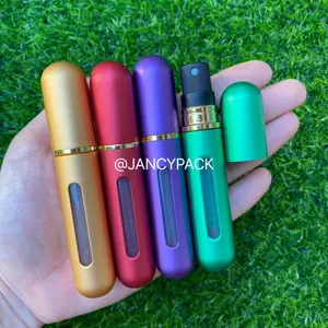 JANCY PACK 5/8/10/12Ml Nhôm Chai Nước Hoa Bơm Lady Mini Xách Tay Vòng Atomizer Chai Du Lịch Bơm Lại Nước Hoa Phun