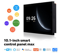 Interruptor Inteligente WiFi con Pantalla Táctil Digital de 10A y 240V, 4 Interruptores para Sistema de Automatización del Hogar KNX PoE, Suministro Eléctrico Estable S9E