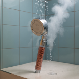 Soffione doccia a ioni negativi Erpsl di grandi dimensioni con perline filtranti per il bagno - Product Image 2