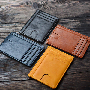 Custom Logo RFID blocco <span class=keywords><strong>morbida</strong></span> <span class=keywords><strong>pelle</strong></span> PU carta di credito e porta ID Vintage <span class=keywords><strong>portafoglio</strong></span> corto per gli uomini di vendita calda - Product Image 6