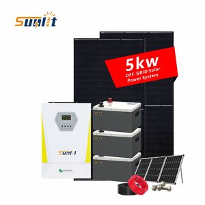 Système d'énergie solaire hybride hors réseau 5 kW pour maison, système solaire pour toiture, achat en gros directement de Chine - Product Image 1