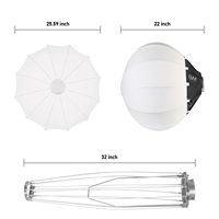 Boîte à lumière sphérique de 55 cm, 65 cm, 85 cm à montage Bowens pour photographie et vidéo, avec sac de transport – Installation rapide