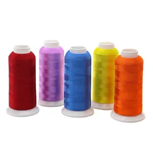 Machine Embroidery Thread 100% Polyester 120d 2 5000m Embroidery Thread For Clothing Embroidery