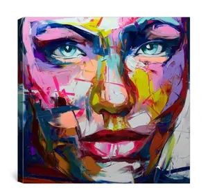 POP Art โมเดิร์นบทคัดย่อผู้ชายที่มีสีสัน Face Wall Art ภาพวาดสีน้ำมันสำหรับตกแต่งบ้าน