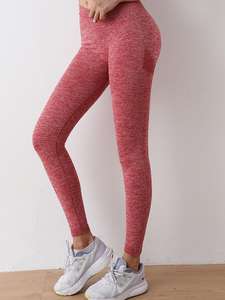 High Waisted <b>Seamless</b> Yoga <b>Leggings</b> Breathable Full Length Tummy Control Peach Butt Fitness Yoga Pants for <b>Women</b> - Product Image 2