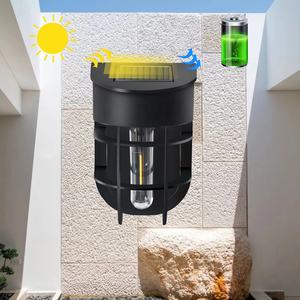 Lampe solaire LED murale extérieure rechargeable RGBIC pour clôture de jardin, décoration paysagère - Product Image 2