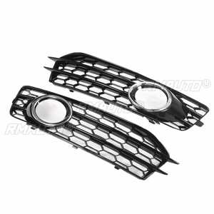 Cubiertas de Faros Antiniebla Delanteros para Auto, Cromadas/Negras, 2 Piezas, Rejilla Delantera Tipo Panal para Audi A3 8P S-Line 2009-2012 8P0807682 8P0807681 - Product Image 3