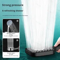 Pommeau de Douche Écologique à Haute Pression en ABS Chromé avec 4 Modes de Jet et Buse en Silicone pour Toilettes, Cuisine et SPA – Vente en Gros