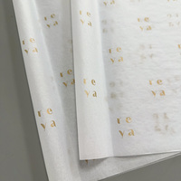 MOQ 100 pièces, papier d'emballage personnalisé pour vêtements, papier d'emballage personnalisé pour fleurs, rouleaux de papier de soie blanc imprimé de luxe