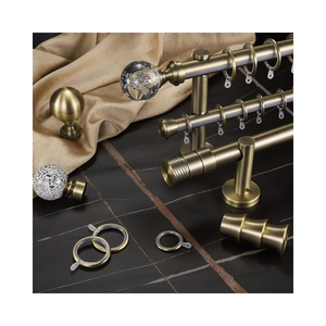 <span class=keywords><strong>Tringle</strong></span> à <span class=keywords><strong>rideau</strong></span> en métal à surface lisse, ensemble d'accessoires pour <span class=keywords><strong>tringle</strong></span> à <span class=keywords><strong>rideau</strong></span>, <span class=keywords><strong>tringle</strong></span> de douche en laiton pour salon - Product Image 4
