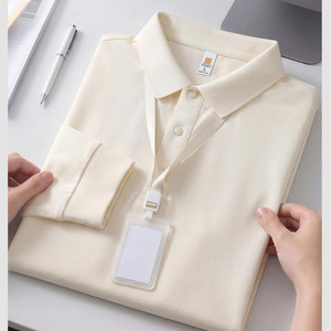 Promotional <b>Long</b> <b>Sleeve</b> <b>Polo</b> <b>Shirt</b> Cotton Polyester Blend Elastic Wear Resistant Men <b>Women</b> Autumn Winter Workwear - Product Image 2