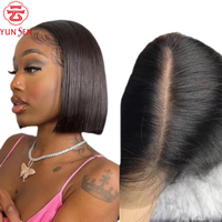 Perruques Lace Front sans colle 13x4 en fibre haute température, lisses, pour femmes, densité 150%, en stock