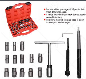 Juego de cortadores de asiento de inyector diésel profesional, limpieza y descarbonización, escariadores de 15mm-21mm, paquete removedor de carbono - Product Image 4