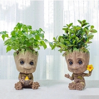 Custom Pot Bunga Wajah Bayi Kepala Pot Penanam Sukulen Modern Resin Dekoratif untuk Penanam Kaktus Dalam atau Luar Ruangan