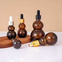 Flacons compte-gouttes de luxe en verre ambré de 10 ml à 100 ml pour huiles essentielles et emballages de soins de la peau, faible MOQ, vente en gros