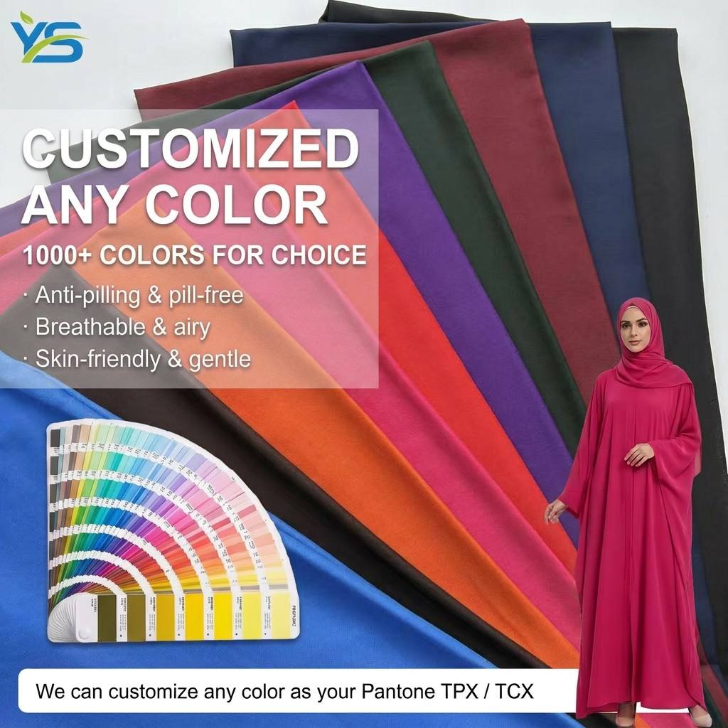 100%Rayon Viscose Fabric 30s And 120GSM Soft-feel And Breathable Muslin Fabric Rayon Fabric For Dress