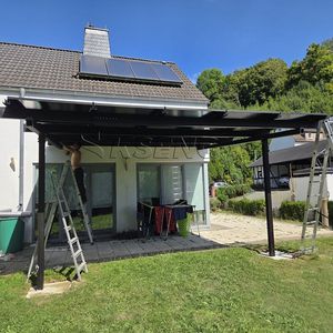 Abri <span class=keywords><strong>solaire</strong></span> pour voiture en aluminium antirouille avec panneaux solaires pour la protection des véhicules et l'efficacité énergétique - Product Image 4