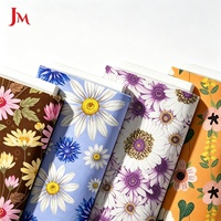 Rouleau de tissu en coton biologique mousseline popeline uni imprimé floral doux et tendance pour vêtements