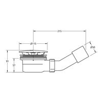 Dispositif de vidange de base de douche invisible ABS 11.5cm 9.5cm en plastique avec prise SS304 salle de bain douche Drainage rapide égouttoir