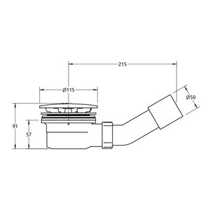 Dispositivo de drenaje de Base de ducha Invisible ABS 11,5 cm 9,5 cm de plástico con enchufe SS304 baño ducha <span class=keywords><strong>escurridor</strong></span> de drenaje rápido - Product Image 6