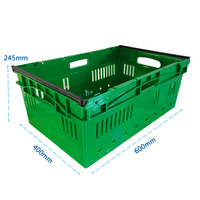HAOSEN Grandes caisses en plastique à mailles pour fruits et légumes, boîtes de rangement, caisses agricoles ventilées, plateaux à bras pour balles