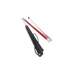 Bastón telescópico de aleación de aluminio Huibang, edición estándar blanca, plegable y retráctil, para personas ciegas y niños, uso en exteriores. - Product Image 1