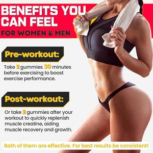 OEM/ODM Marque privée Gummies pré-entraînement à la créatine Créatine monohydrate Créatine à mâcher pour homme Suppléments de musculation Culturistes - Product Image 5