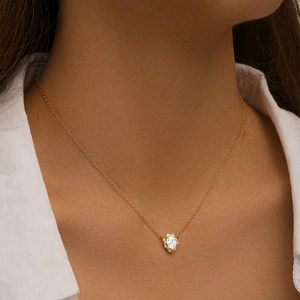 Collar de Plata de Ley 925 con Incrustaciones de Circonio en Forma de Gota de Agua Grande, para Uso Diario, para Mujer, Marca CANNER - Product Image 3