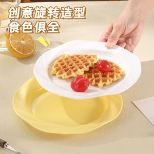 Oval Plastic Plate Solid Color For Western Food Pasta Dessert Salad Party Use - Product Image 1