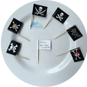 Impression personnalisée <span class=keywords><strong>de</strong></span> haute qualité mini drapeau <span class=keywords><strong>de</strong></span> gâteau <span class=keywords><strong>de</strong></span> drapeau <span class=keywords><strong>de</strong></span> <span class=keywords><strong>pirate</strong></span> Jolly Roger - Product Image 1