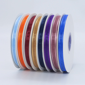 FangZHI 1Cm Wide Edge Mesh Ribbon Solid Color Nylon Organza Ribbons For Hair Accessory Diy Decoration Bouquet Crafting - Product Image 2