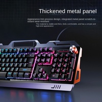 Haohuaxin RGB clavier rétro-éclairé sensation mécanique USB filaire utilisé pour les accessoires d'ordinateur portable de jeu