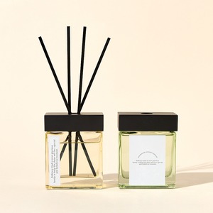 <b>Reed</b> <b>Diffuser</b> Set 120ml Rectangular Glass <b>Bottle</b> Long Lasting Aroma Fresh Air Paraben Free Alcohol Free - Product Image 1