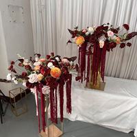 IFG Großhandel Handgefertigte 60cm Seiden-Kunstrosen Weinrot Moderner Hintergrund für Hochzeiten, Muttertag & Weihnachtsveranstaltungen