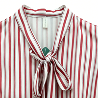 Robe chemise boutonnée sans manches pour femme, à rayures imprimées numériquement, avec ceinture, respirante, coupe classique, décontractée, pour le bureau et le quotidien, longueur genou, en satin