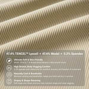 Top da <span class=keywords><strong>Donna</strong></span> con Spalline <span class=keywords><strong>Larghe</strong></span>, Design Racerback, in Tessuto Costolato Morbido ed Elastico, Lyocell Modal Spandex, Scollo Quadrato - Product Image 5