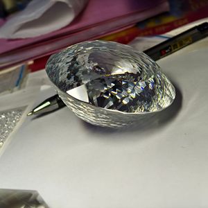 Round Brilliant Cut Zircon Gemstone White Synthetic Lab Created For Jewelry Making Mirror Cut Color Play Fire Effect - Product Image 2