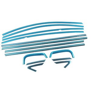 WZXDAUTO 14 pièces garnitures de vitres latérales en acier inoxydable pour voiture, accessoires extérieurs pour berline 2009-2017 - Product Image 1