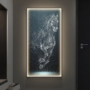 Trang trí nội thất sang trọng HD in vải sơn chạy ngựa pha lê sứ trang trí nội thất và tường nghệ thuật với ánh sáng dẫn - Product Image 3