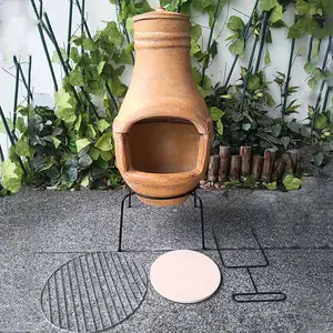 Wholesale very nice heat resistance clay wood fired pizza oven outdoor fire pits for sale