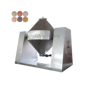 Mezclador de polvo seco de doble cono 316L de acero inoxidable, máquina mezcladora de condimentos de sabor