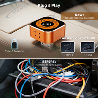 Adaptateur sans fil 4 en 1 Carplay Android Auto Airplay Miracast Connexion automatique rapide Plug and Play Récepteur multimédia portable