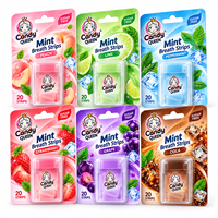 Wholesale Custom Sugar Free Available Mint Breath Strips Candy Thin Oral Freshener Film Mixed Flavor Private Label Candy Pack