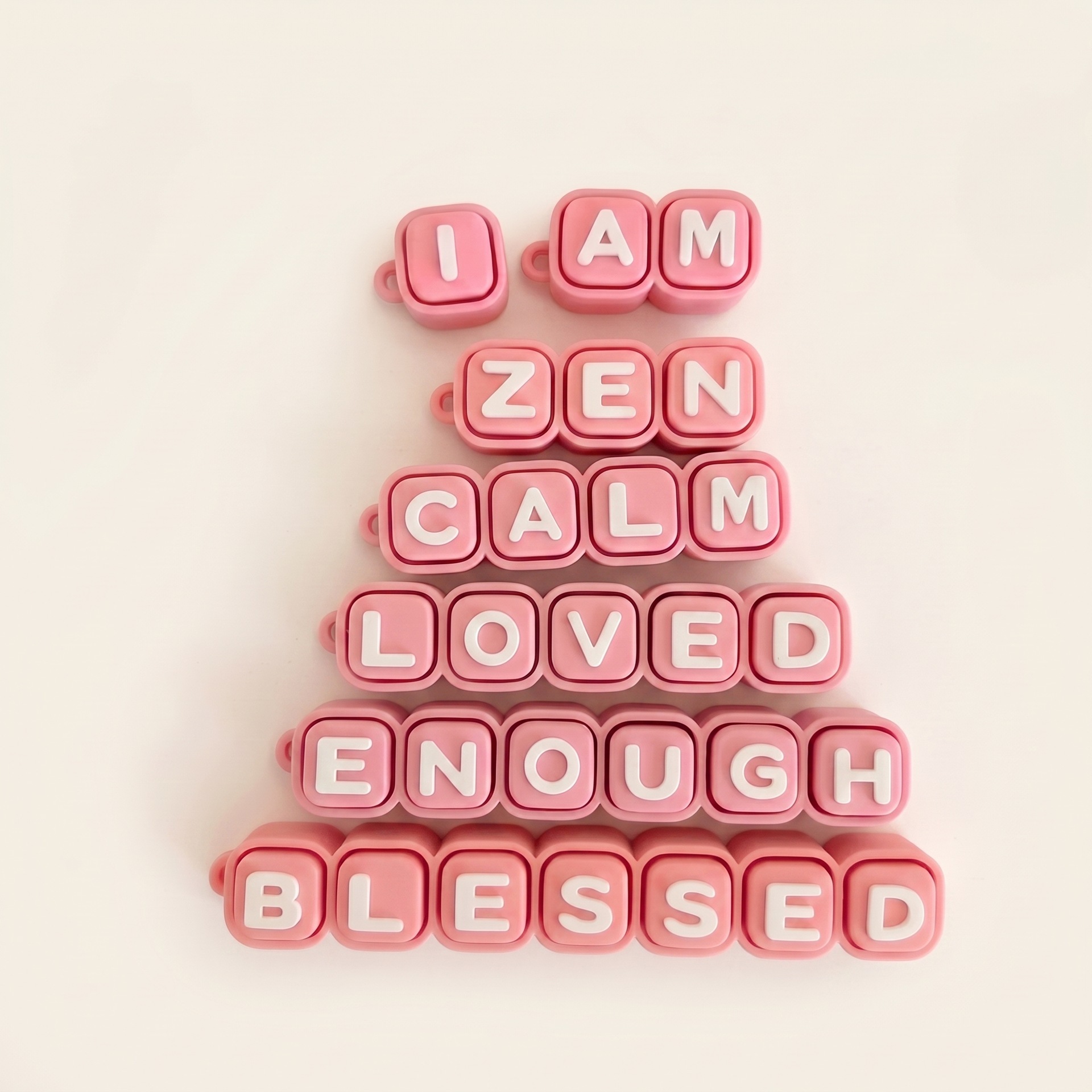 Peach pink-white font