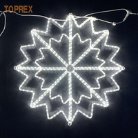 Luces LED Decorativas con Motivo de Copo de Nieve 2D para Exteriores, IP65 Impermeables, Iluminación Navideña para Interiores/Exteriores